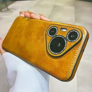 Stylish Tan Leather Phone Case